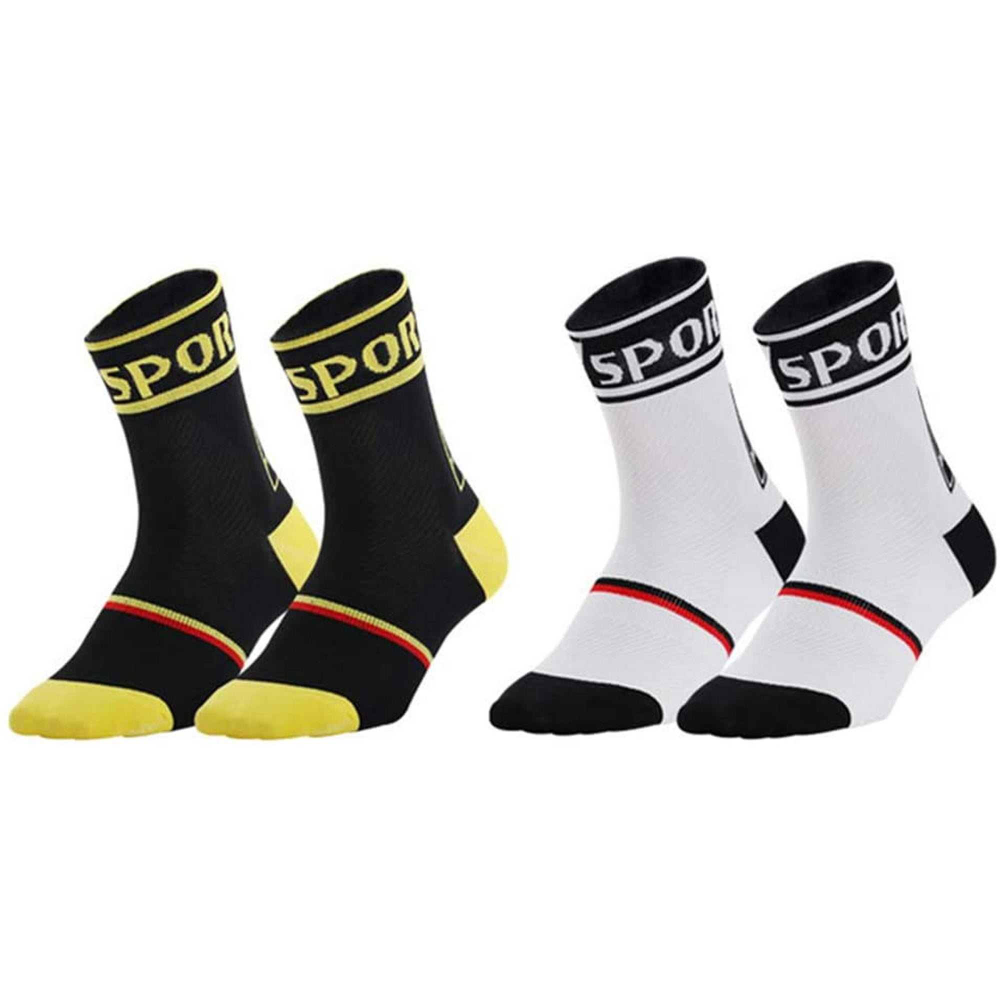 Compression Training Socks Outdoor Cycling Football Running Men/&Women Sports Socks 6 Pairs Assorted
